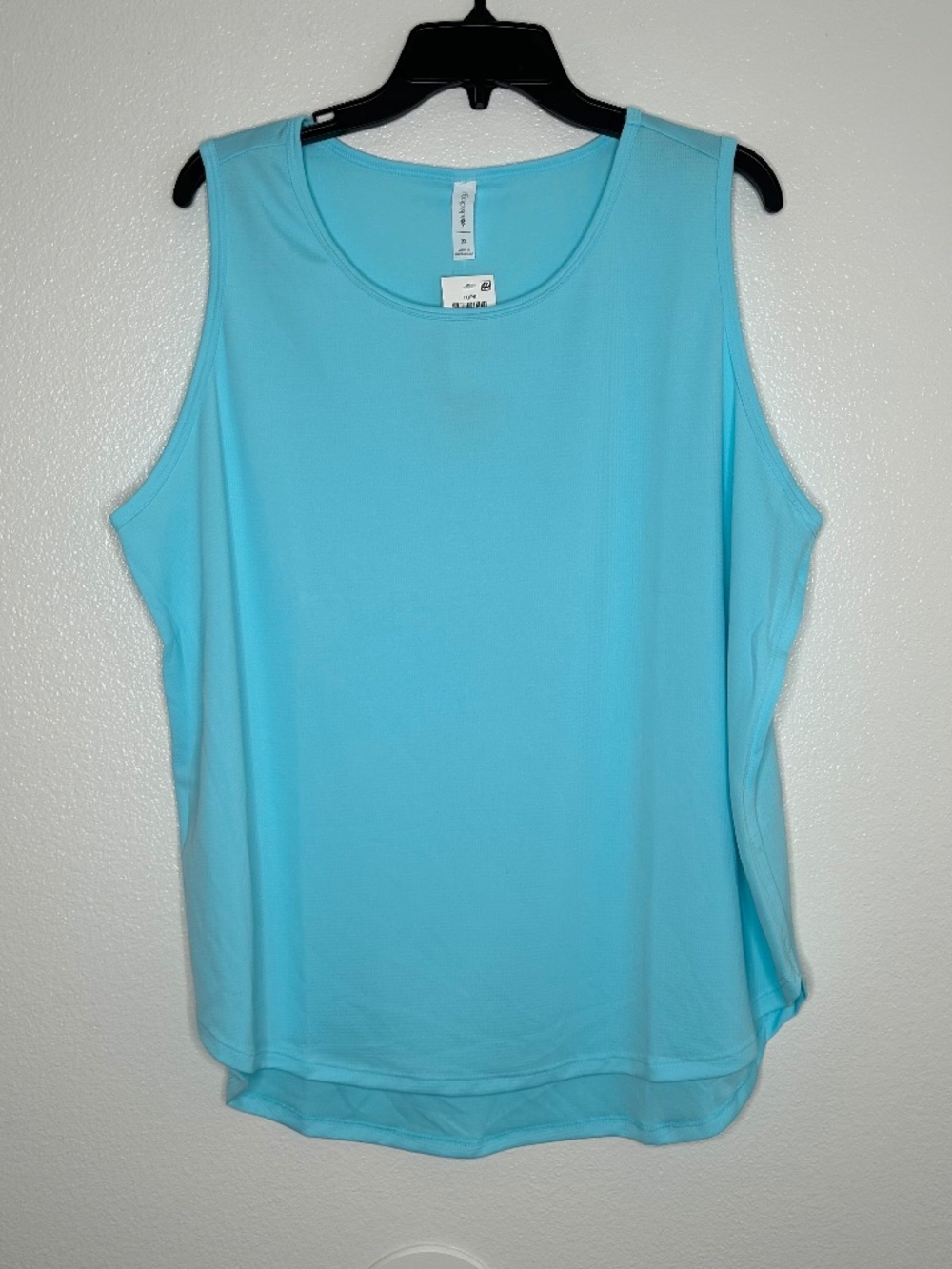 New Ideology Womens Baby Blue Athletic Performance Tank Top Plus Size 2X NWT